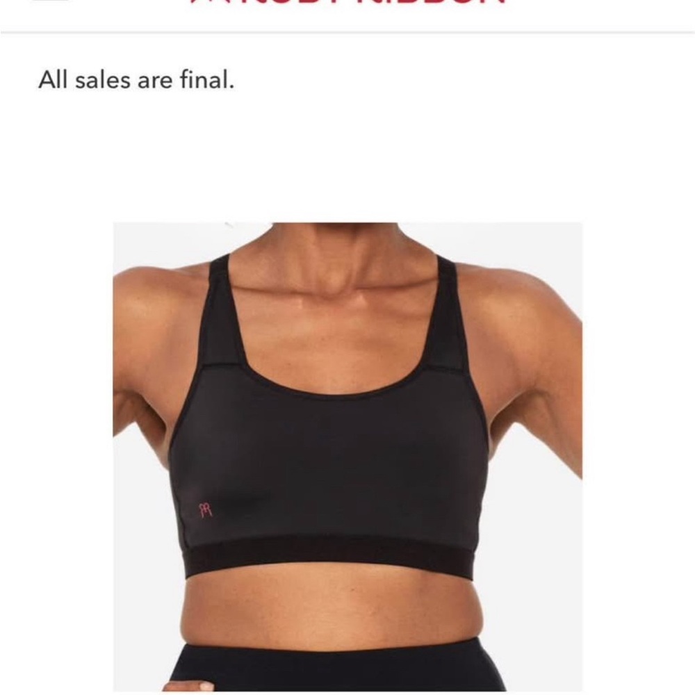 Ruby Ribbon Black Sports Bra Intimates & Sleepwear